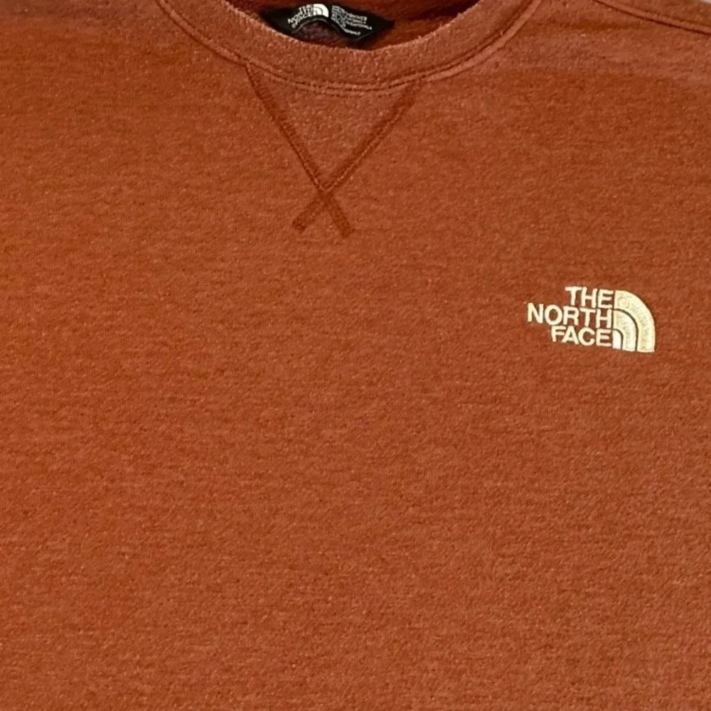 The North Face Sweatshirt Mens XL Burnt Orange Crewneck Fleece Logo F17 721556
